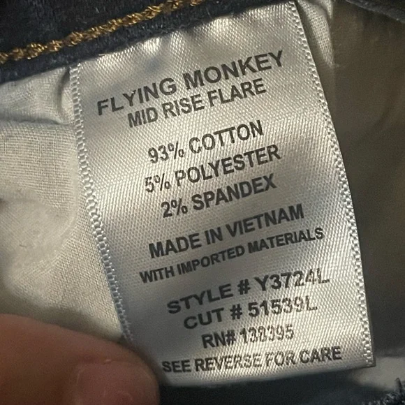 Flying Monkey - Dark Blue Flare Jeans - Picture 6 of 7